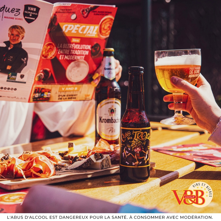 V and B