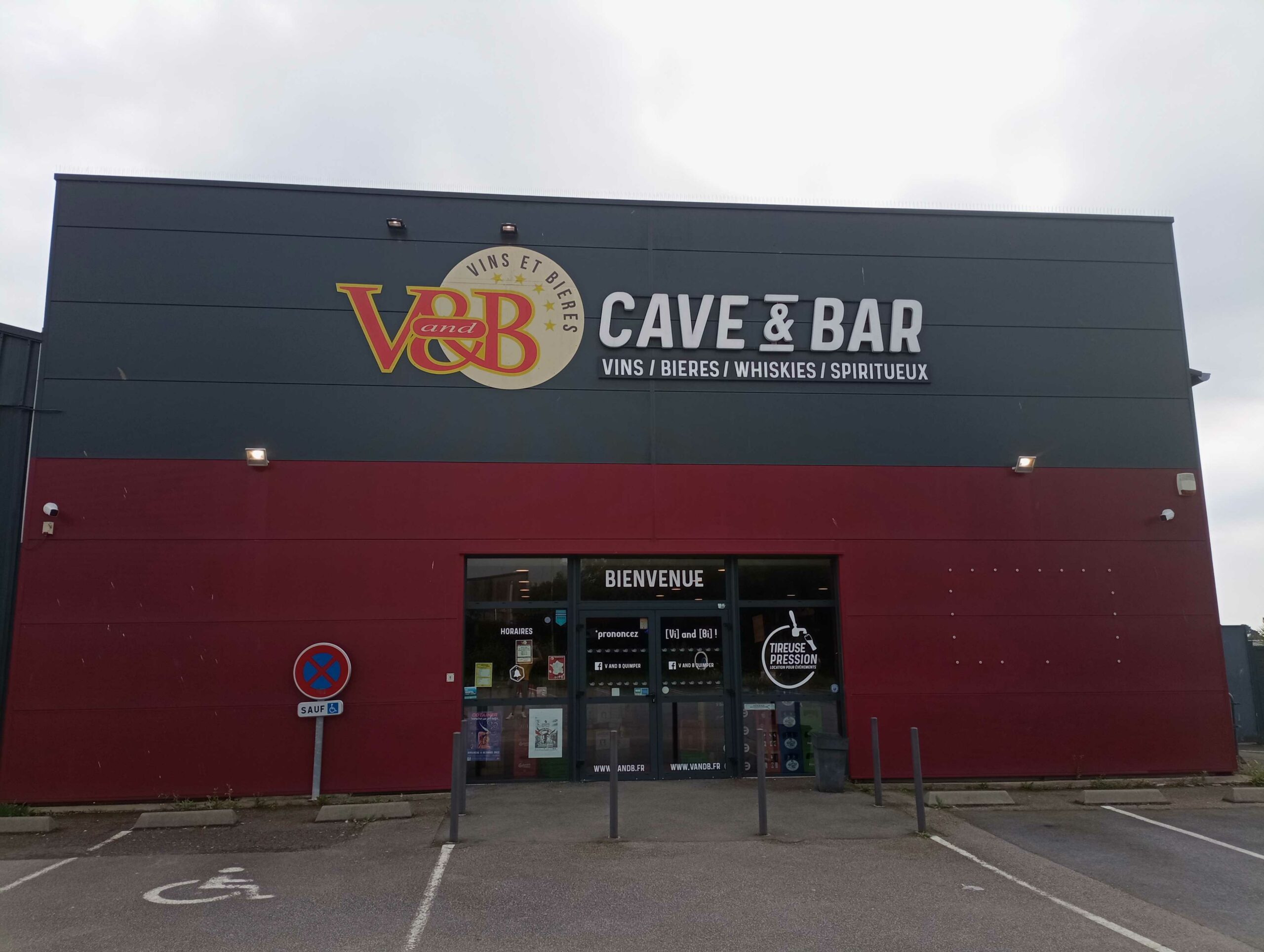 V and B